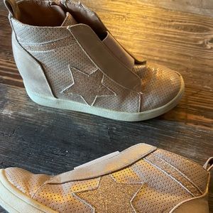 Kids Rose gold pink shoes